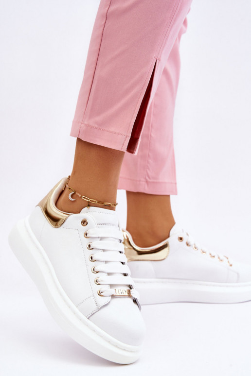 Feminino tênis GOE LL2N4011 Branco-cor dourada Feminino tênis GOE LL2N4011 Branco-cor dourada