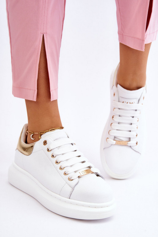 Feminino tênis GOE LL2N4011 Branco-cor dourada Feminino tênis GOE LL2N4011 Branco-cor dourada