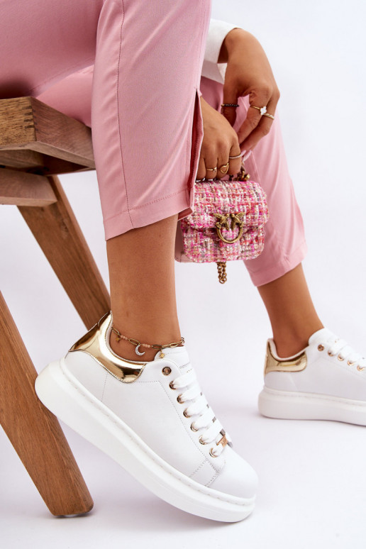 Feminino tênis GOE LL2N4011 Branco-cor dourada Feminino tênis GOE LL2N4011 Branco-cor dourada