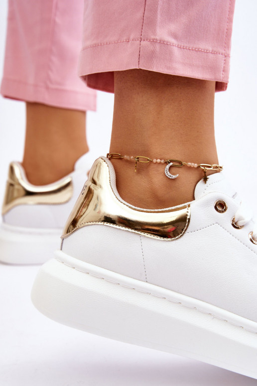 Feminino tênis GOE LL2N4011 Branco-cor dourada Feminino tênis GOE LL2N4011 Branco-cor dourada