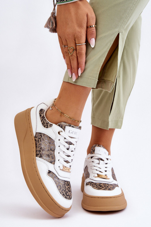 Feminino Tênis confortáveis GOE LL2N4052 Branco-bege Feminino Tênis confortáveis GOE LL2N4052 Branco-bege