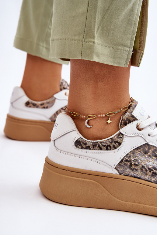 Feminino Tênis confortáveis GOE LL2N4052 Branco-bege Feminino Tênis confortáveis GOE LL2N4052 Branco-bege