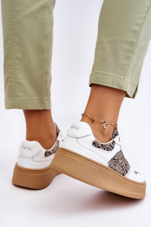 Feminino Tênis confortáveis GOE LL2N4052 Branco-bege Feminino Tênis confortáveis GOE LL2N4052 Branco-bege