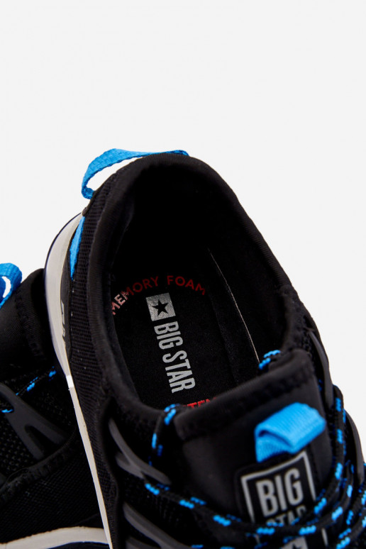 Tem que sercho tênis Memory Foam System Big Star LL174130 cor preta