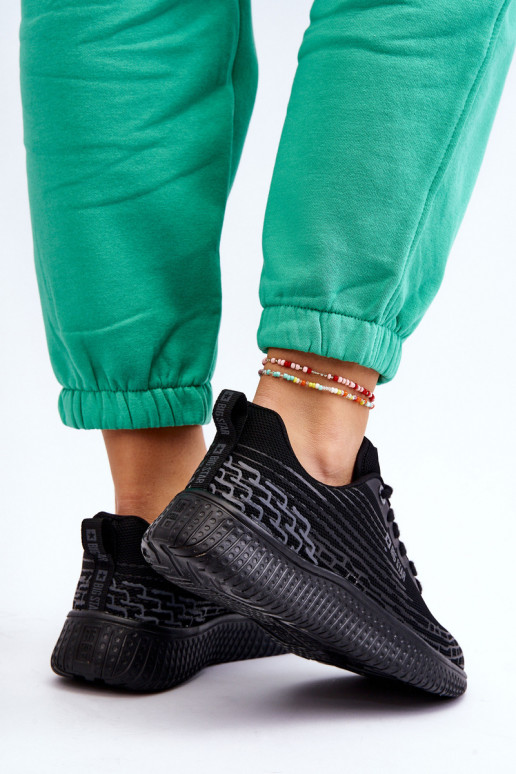 Feminino grade tênis Memory Foam System Big Star LL274662 cor preta Feminino grade tênis Memory Foam System Big Star LL274662 cor preta