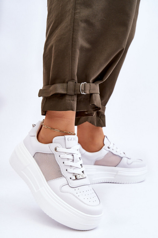 Feminino À modalo clássico tênis GOE LL2N4060 cor branca Feminino À modalo clássico tênis GOE LL2N4060 cor branca