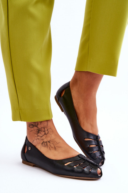 Bailarinas confortáveis de couro natural Feminino cor preta Lemar Luka Bailarinas confortáveis de couro natural Feminino cor preta Lemar Luka