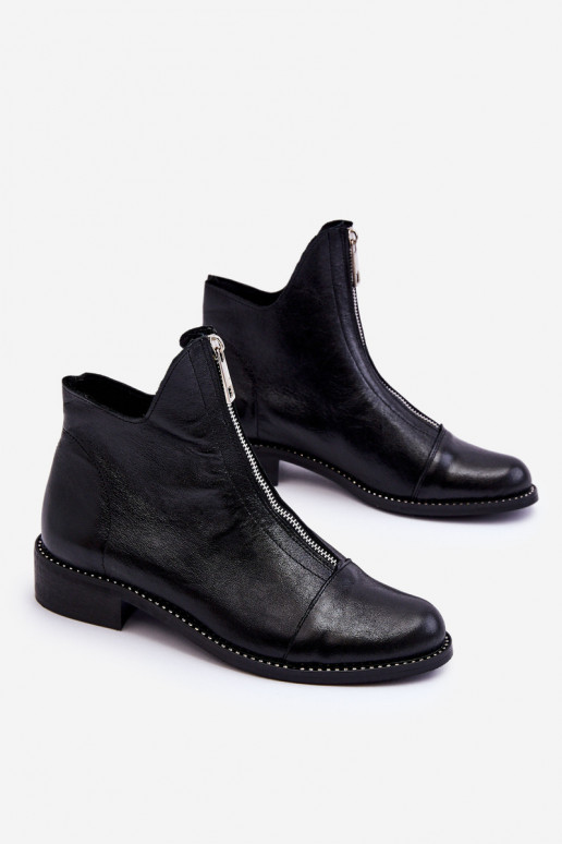 Pele Botas com zíperes Nicole 2785/037 cor preta Pele Botas com zíperes Nicole 2785/037 cor preta