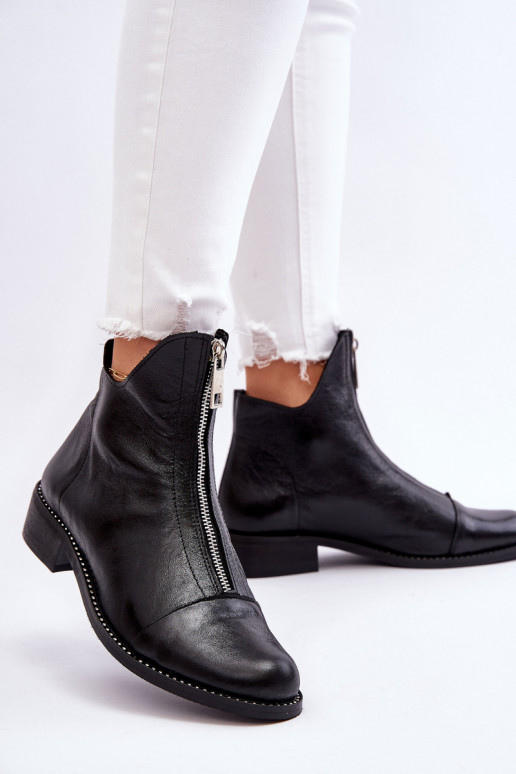 Pele Botas com zíperes Nicole 2785/037 cor preta Pele Botas com zíperes Nicole 2785/037 cor preta