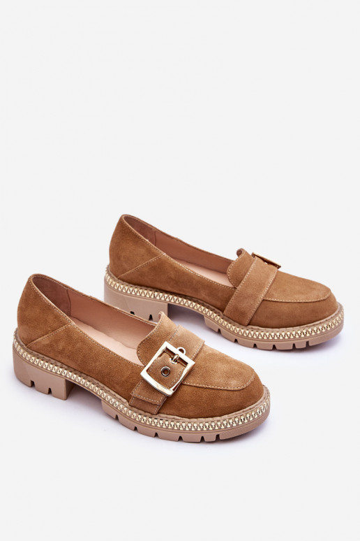 Elegante Mocassins de camurça bege Eloisa Elegante Mocassins de camurça bege Eloisa