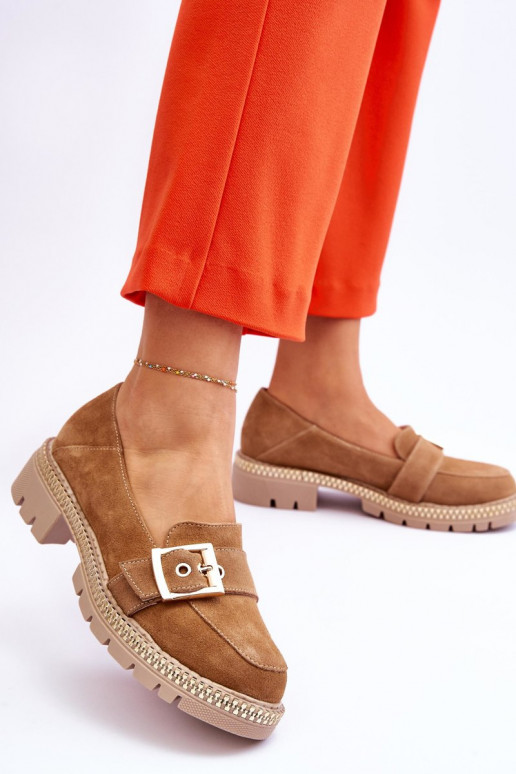 Elegante Mocassins de camurça bege Eloisa Elegante Mocassins de camurça bege Eloisa