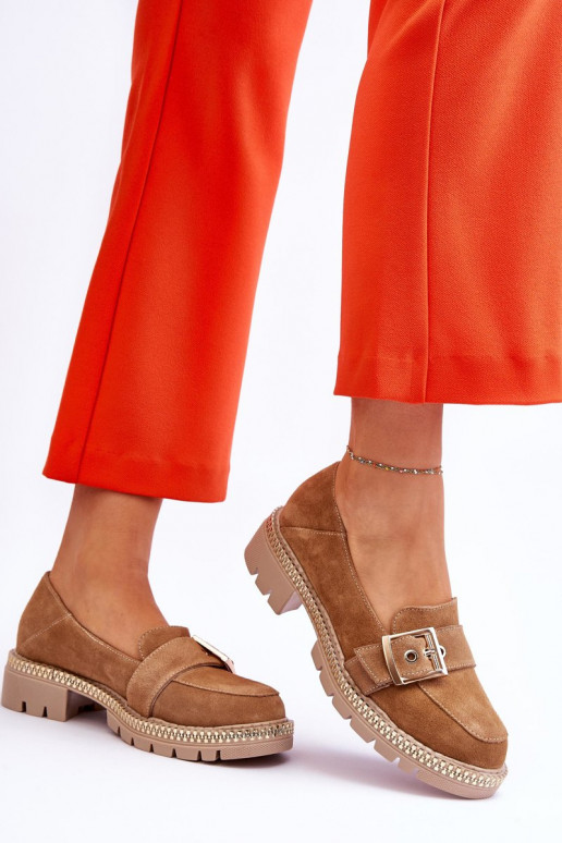 Elegante Mocassins de camurça bege Eloisa Elegante Mocassins de camurça bege Eloisa