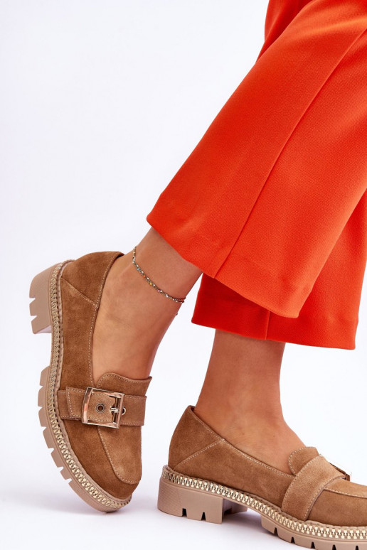 Elegante Mocassins de camurça bege Eloisa Elegante Mocassins de camurça bege Eloisa