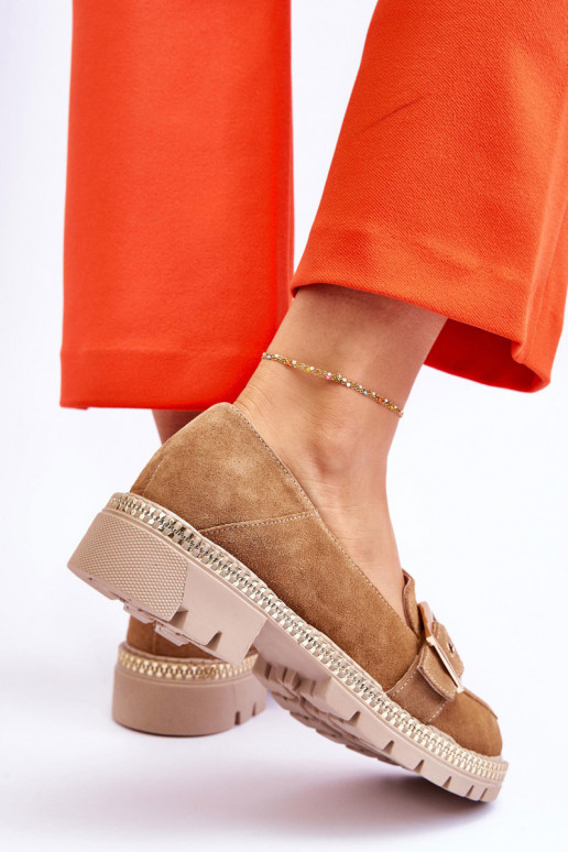 Elegante Mocassins de camurça bege Eloisa Elegante Mocassins de camurça bege Eloisa