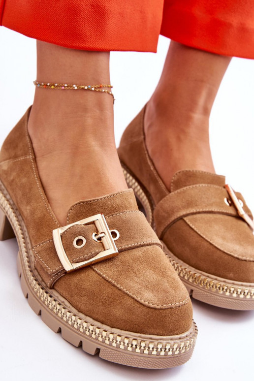 Elegante Mocassins de camurça bege Eloisa Elegante Mocassins de camurça bege Eloisa