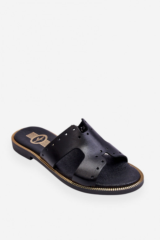 Zazoo 40326 Feminino Chinelos Com recortes decorativos cor preta Zazoo 40326 Feminino Chinelos Com recortes decorativos cor preta