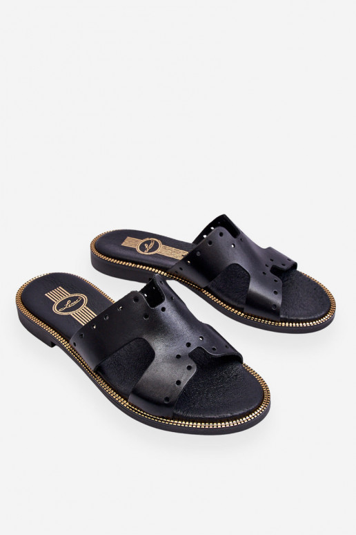 Zazoo 40326 Feminino Chinelos Com recortes decorativos cor preta Zazoo 40326 Feminino Chinelos Com recortes decorativos cor preta