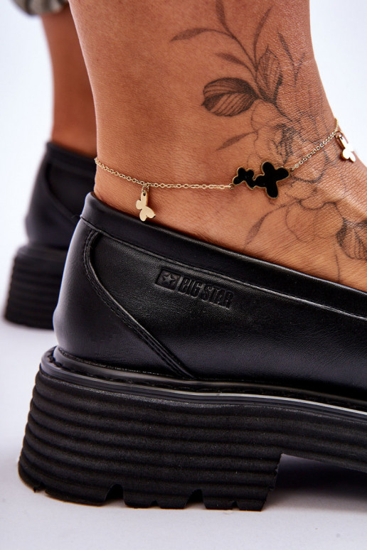 Pele Mocassins sapato Big Star LL274580 cor preta Pele Mocassins sapato Big Star LL274580 cor preta