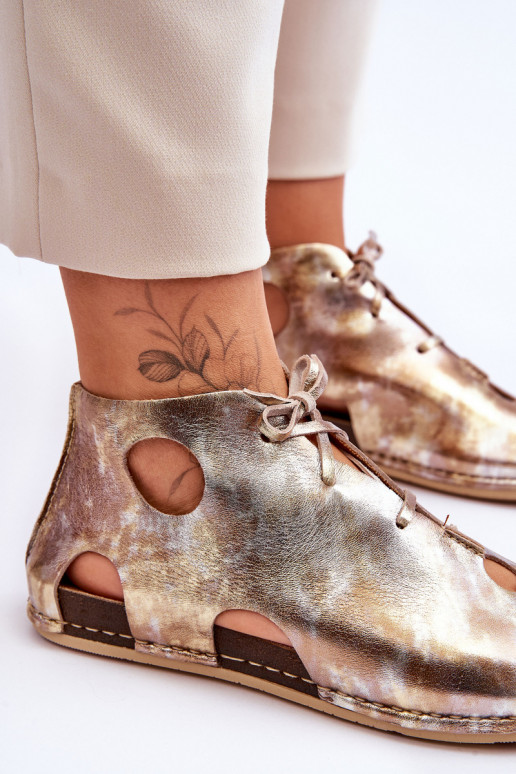 Pele Botas Tem que serciejka 03426-42 cor dourada  Pele Botas Tem que serciejka 03426-42 cor dourada