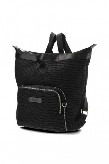 Bolsa-mochila feminina de rede Big Star LL574176 cor preta 2