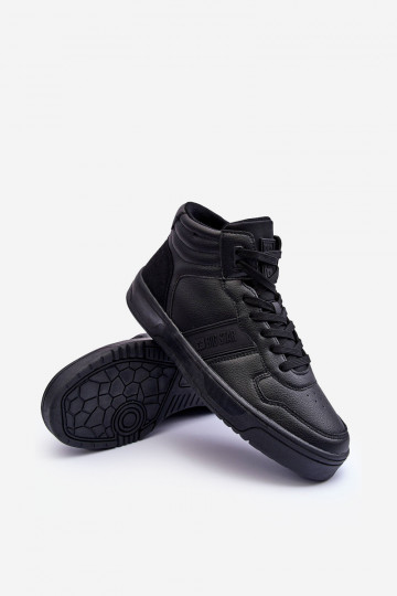 Tênis esportivos masculinos Memory Foam Big Star KK174135 906 cor preta 2