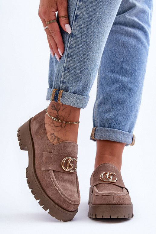 Feminino sapato de camurça com enfeites bege Rosefalls Feminino sapato de camurça com enfeites bege Rosefalls