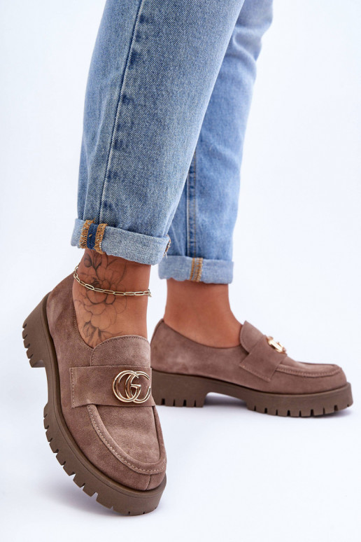 Feminino sapato de camurça com enfeites bege Rosefalls Feminino sapato de camurça com enfeites bege Rosefalls