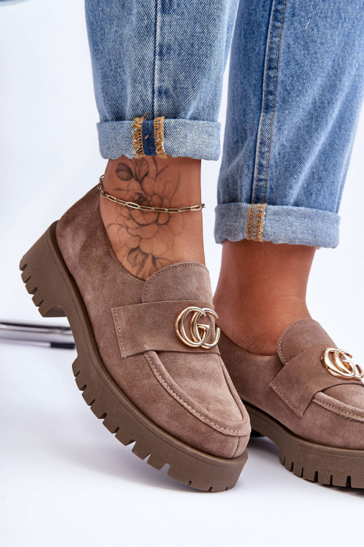 Feminino sapato de camurça com enfeites bege Rosefalls Feminino sapato de camurça com enfeites bege Rosefalls