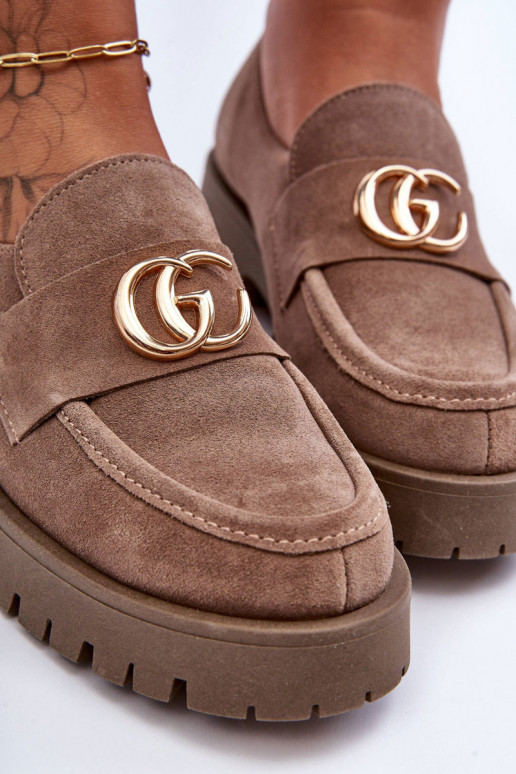 Feminino sapato de camurça com enfeites bege Rosefalls Feminino sapato de camurça com enfeites bege Rosefalls