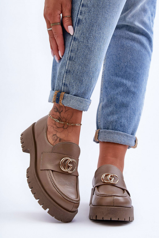 Sapatos de couro natural com enfeites bege Rosefalls Sapatos de couro natural com enfeites bege Rosefalls