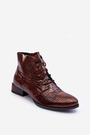 Botas femininas Tem que serciejka 5743C-02 cor marrom 2