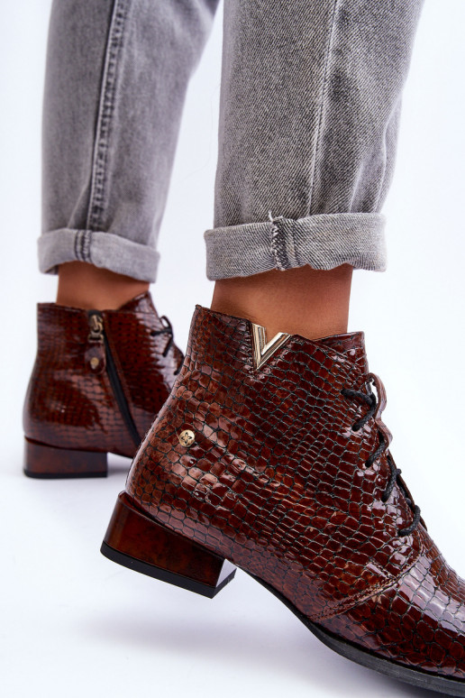 Botas femininas Tem que serciejka 5743C-02 cor marrom Botas femininas Tem que serciejka 5743C-02 cor marrom