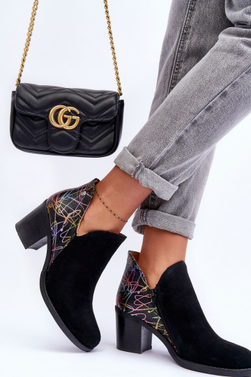 Botas femininas com saltos cor preta Tai turiciejka 04492-99