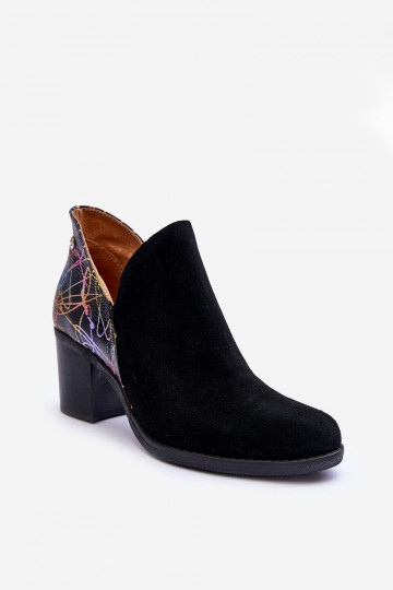 Botas femininas com saltos cor preta Tai turiciejka 04492-99 2