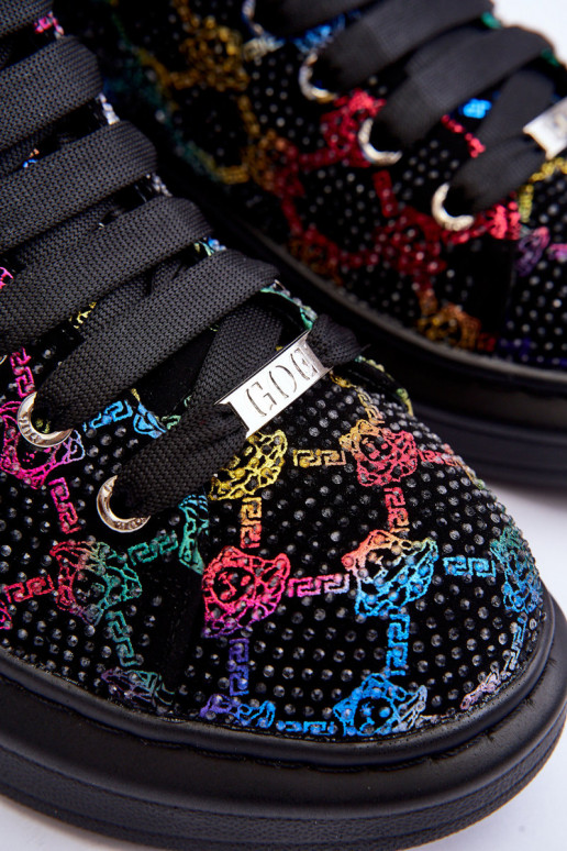 tênis com uma plataforma Cristal da montanha GOE MM2N4009 cor preta tênis com uma plataforma Cristal da montanha GOE MM2N4009 cor preta