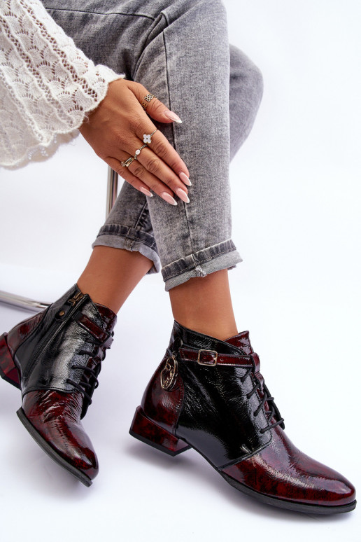 Botas femininas Calçados Tem que serciejka 5743A-23 Borgonha Botas femininas Calçados Tem que serciejka 5743A-23 Borgonha