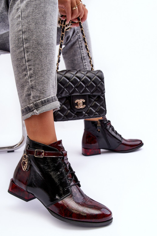 Botas femininas Calçados Tem que serciejka 5743A-23 Borgonha Botas femininas Calçados Tem que serciejka 5743A-23 Borgonha