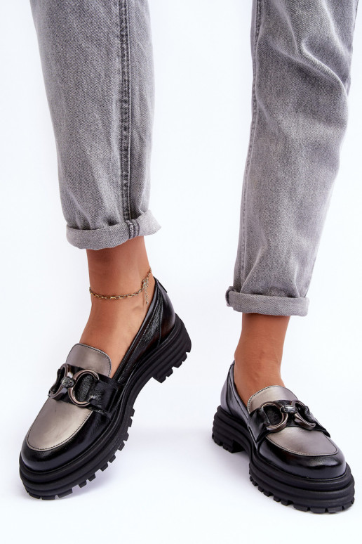 Botins de couro com sola maciça cor preta Elkiza Botins de couro com sola maciça cor preta Elkiza