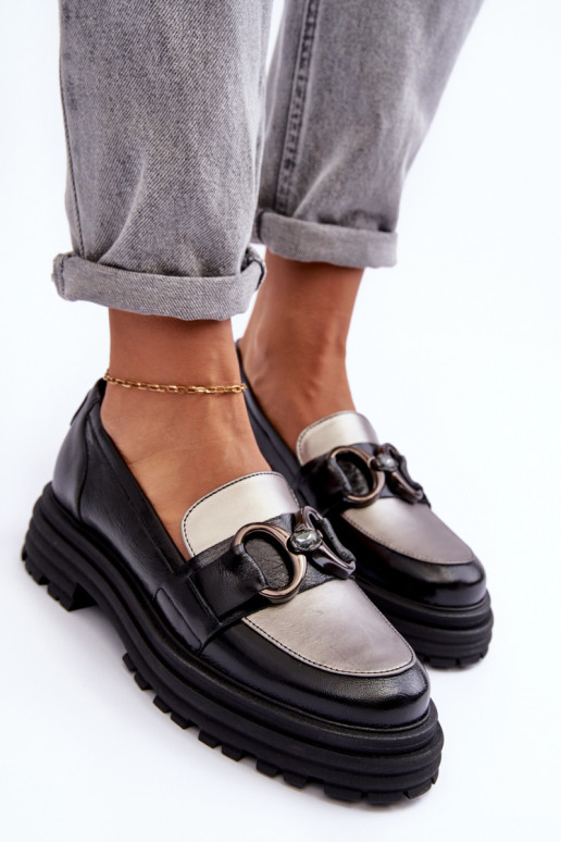 Botins de couro com sola maciça cor preta Elkiza Botins de couro com sola maciça cor preta Elkiza