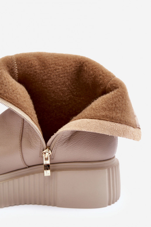 Botas femininas com uma plataforma bege Lemar Jenefer Botas femininas com uma plataforma bege Lemar Jenefer