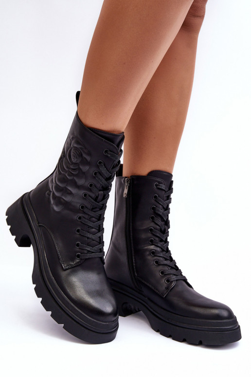 aquecimento Pele botas de montaria altas Botas S.Barski MR870-25 cor preta aquecimento Pele botas de montaria altas Botas S.Barski MR870-25 cor preta