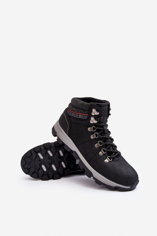 Tem que sercho botas de caminhada Big Star KK174215 cor preta Tem que sercho botas de caminhada Big Star KK174215 cor preta