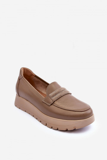Botas de couro com plataforma e ornamentos cor areia Lemar Lehira 2