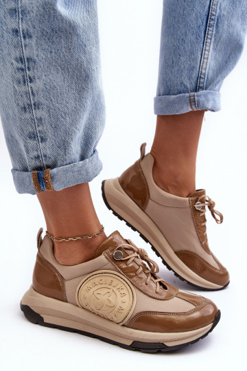 Feminino tênis Pele Tem que serciejka 06295-04 bege