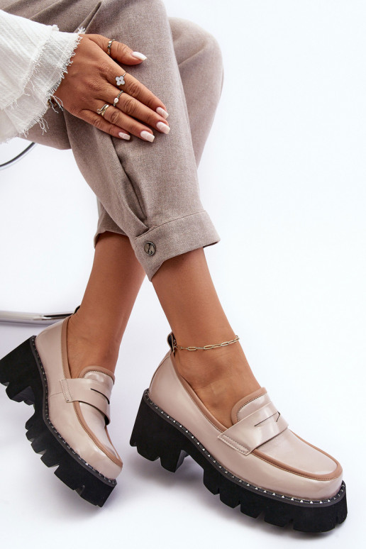 Pele Feminino Mocassins D&A MR870-32 bege Pele Feminino Mocassins D&A MR870-32 bege