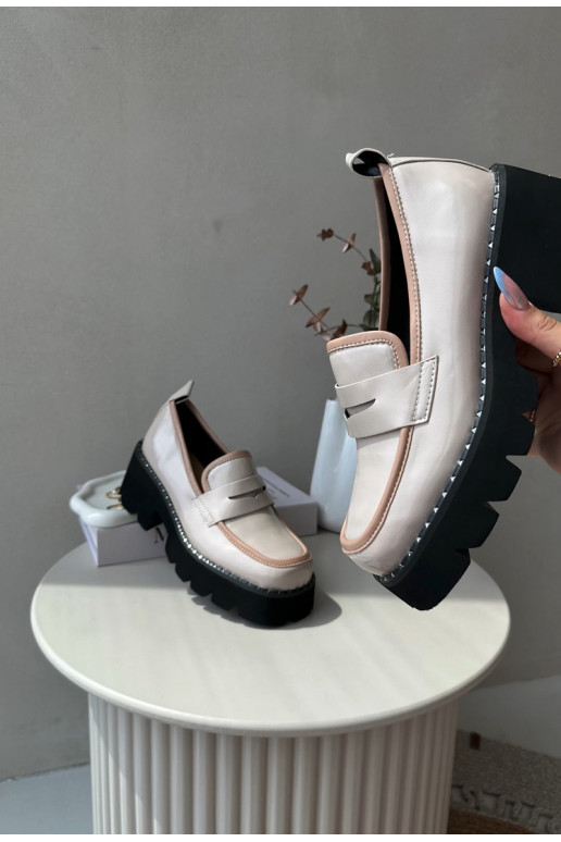 Pele Feminino Mocassins D&A MR870-32 bege Pele Feminino Mocassins D&A MR870-32 bege