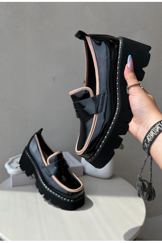 Pele Feminino Mocassins D&A MR870-32 cor preta Pele Feminino Mocassins D&A MR870-32 cor preta