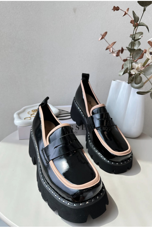 Pele Feminino Mocassins D&A MR870-32 cor preta Pele Feminino Mocassins D&A MR870-32 cor preta