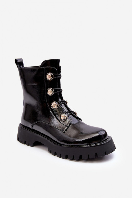 Feminino aquecimento Botas Com decoraçõesi Guzikami D&A MR870-51 cor preta