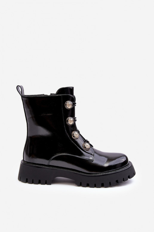 Feminino aquecimento Botas Com decoraçõesi Guzikami D&A MR870-51 cor preta